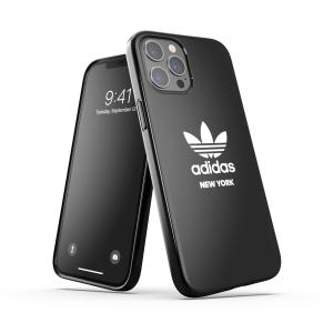 adidas アディダス iPhone 12 Pro Max ケース アイフォン カバー スマホケース 耐衝撃 TPU 都市シリーズ ニューヨーク ロゴ ブラック 黒 おしゃれ ブランド