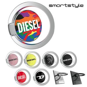 DIESEL ディーゼル スマホリング 携帯リング iPhone / Android 他機種対応 落下防止 おしゃれ ブランド ロゴ ( ブラック レッド ライム シルバー カラフル )