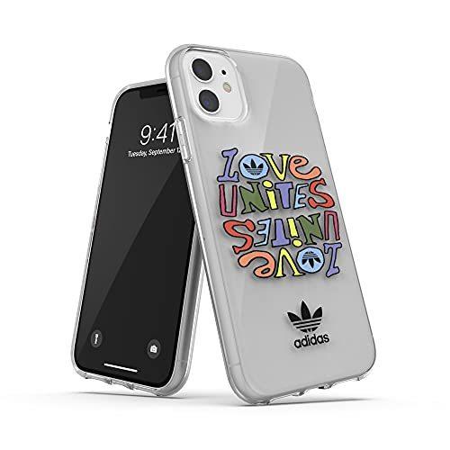 adidas アディダス iPhone 11 ケース グラフィックプリント クリアケース 耐衝撃 T...