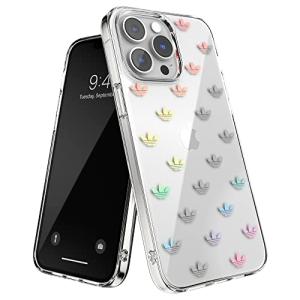 adidas アディダス スマホケース iPhone 14 Pro Max ケース アイフォン カバー スマホケース メタリッククリア x カラフル・ホログラフィック 透明｜smartstyle-select