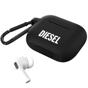送料無料 DIESEL AirPods Pro ケース シリコン ケース おしゃれ カバー AirPodsPro 第1世代 / 第2世代 [ ブラック 黒 ] 人気 ギフト