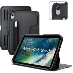 ZUGU iPad Mini ケース 2021 第6世代 極薄 落下衝撃保護 7段階スタンド機能 (iPad Mini 第6世代 カバー ブラック) おしゃれ ブランド