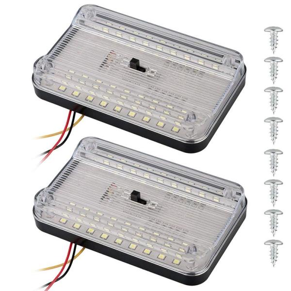 2 pcs DC 12 v 36 LED 車トラック車両車ドーム屋根天井内部ライト白オン/オフ スイ...