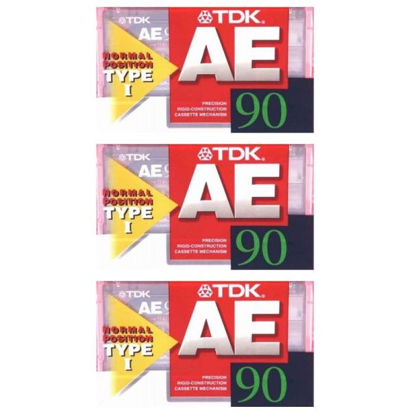 TDK カセットテープ AE 90分 3本セット AE-90x3F