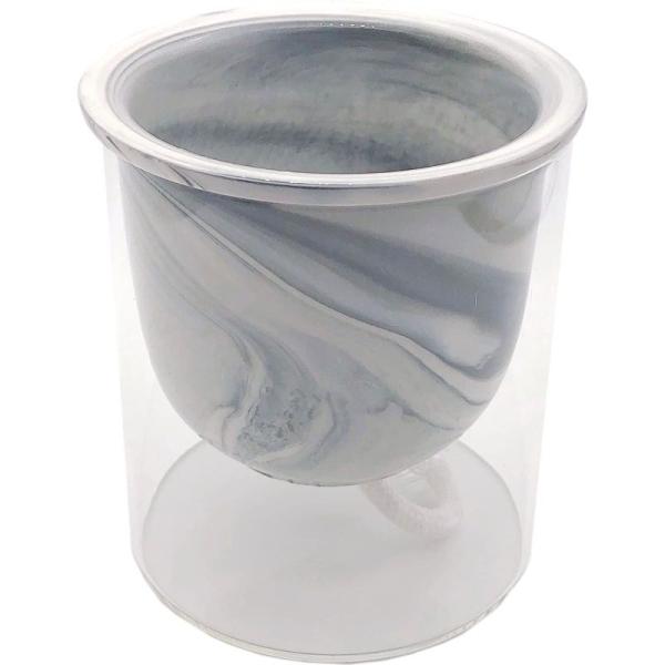 3world 植木鉢 陶器 + ガラスカバー 自動給水 ラグジュアリー デザイン フラワー SW17...