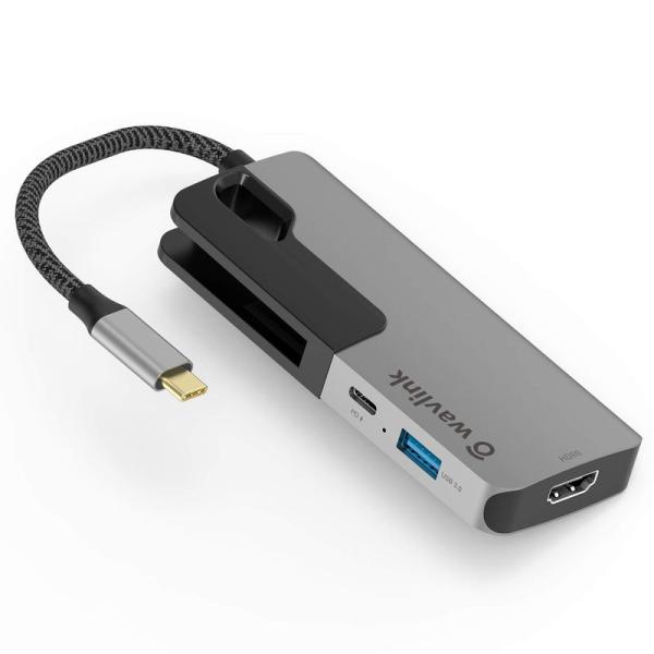 WAVLINK USB C ハブ PD機能 ６-in-1 USB C旅行用ミニドッキング 60W電力...