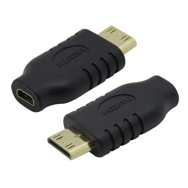 NFHK タイプDソケットマイクロHDMIメスTOタイプCミニHDMI 1.4オスコンバータアダプタ