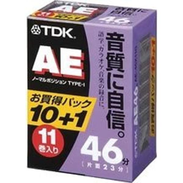 TDK オーディオカセットテープ AE 46分11巻パック AE-46X11G