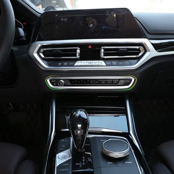 車のABSメッキセンターコントロールボリュームボタン装飾フレームに適していますBMW G20 G28...