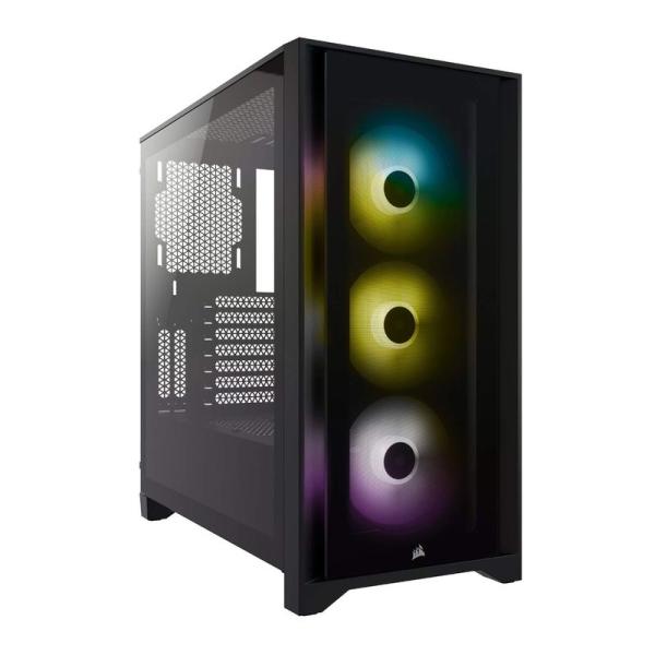 CORSAIR iCUE 4000X RGB 強化ガラス製ミドルタワー ATX PCケース ブラック...