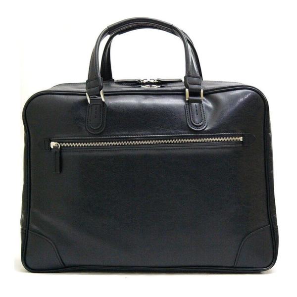 日本製豊岡鞄認定 書類がたくさん入るマチ厚 V.S.ダブルマチ 2WAYビジネスバッグ (ブラック)