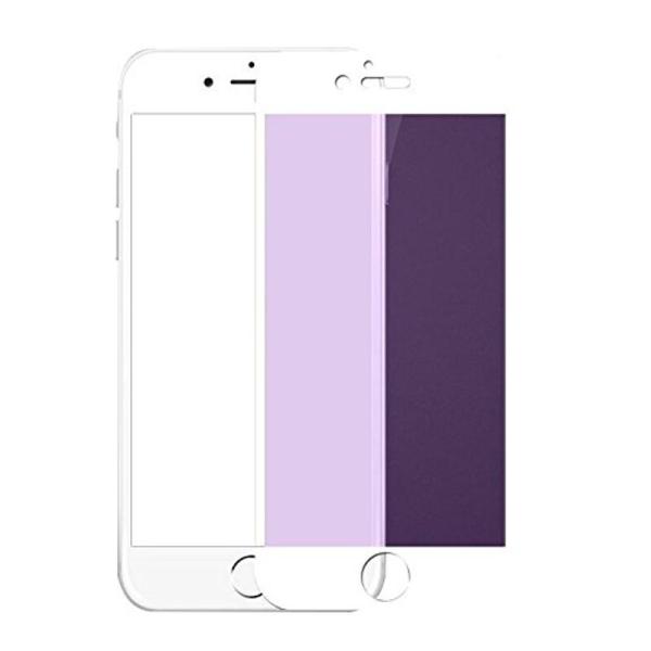 2枚セット iPhone 7 Plus ガラスフィルム 全面保護 フレーム付き 強化ガラス ブルーラ...