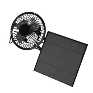 Alomejor ソーラー ミニ ファン 扇風機 ソーラーパネル＆USB搭載 卓上扇風機 冷却 防水 調整可能 ケーブル付き 旅行 キャンプ