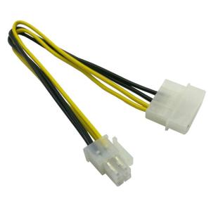 (3-Pack) COMeap LP4 Molex Male to ATX 4 pin Male Auxiliary Power Adapt