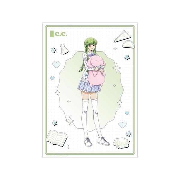 コードギアス 反逆のルルーシュ 描き下ろし C.C. スクールファッションver. A3マット加工ポ...