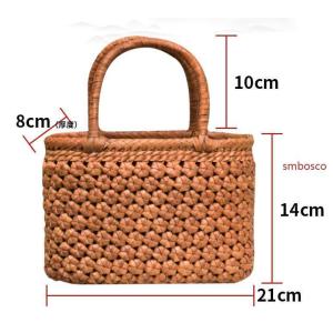 山葡萄かごバッグ 花編みやまぶどう籠 純手工 ...の詳細画像3