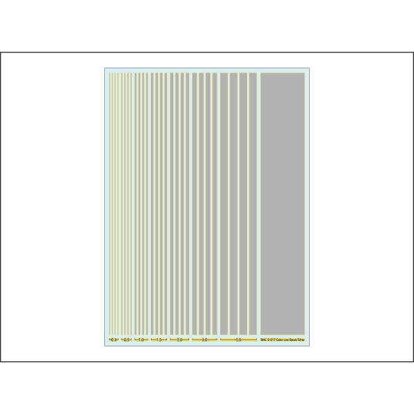 D-017 カラーラインデカール/シルバー
