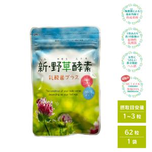 サプリで酵素と乳酸菌 腸内環境サポート MCTオイル・藻類DHA配合し従来品よりパワーアップ。新・野草酵素乳酸菌プラス