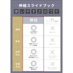 伸縮スライドボックス 全方位伸縮 シンク下収納...の詳細画像3