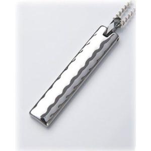 METAL EVOLUTION　タングステンスティック＆ウェーブ加工(さざ波)デザインネックレス