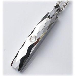 METAL EVOLUTION　タングステンダイヤモンドカット(CZ)ネックレス