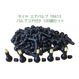 タイヤ エアバルブ ムシ TR413 コア 付き 100個 セット ゴム