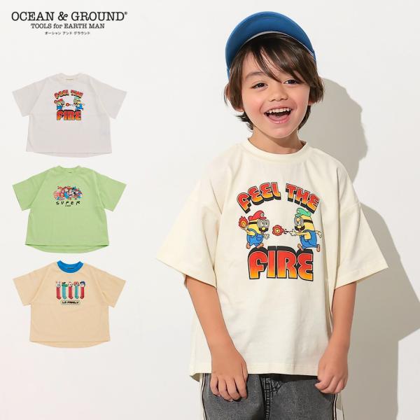 ocean&amp;ground FUN! FUN! FUN!プリントTシャツ 子供服 おしゃれ 春 夏 保...