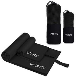 VACNITE 2枚 速乾タオル 152*78cm80*38cm 収納袋2枚 超吸水