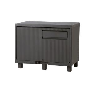 天馬 宅配ボックス 屋外 防水 置き配ボックス ダークグレー 幅60×奥行37×高さ47cm