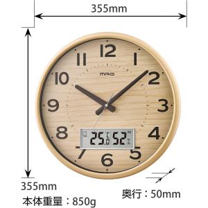 掛け時計 電波時計 アナログ ゴーフル 温度 ...の詳細画像1