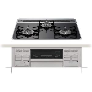 パロマ ビルトインガスコンロ 水なし両面焼きグリル repla PD-509WS-60CK LP プロパンガス　ブラック