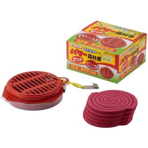 パワー森林香 10巻 携帯防虫器付 屋外用 アウトドア キャンプ 虫よけ 防虫