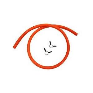 プロパンガス LPG用ゴムホース 内径 φ9.5(色:オレンジ) 3m (ゴム管止め 2ヶ付)