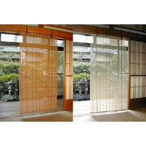 未使用】 DAIKO 大湖産業 プリント カーテン 竹 B-1481 グリーン 幅約 