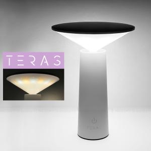 TERAS USB充電式LEDタッチテーブルライト 60190 / LED インテリア ライト 卓上 テーブル デスク 寝室 USB充電式 無段階調光 白色LED 電球色LED 非常用｜smile-hg