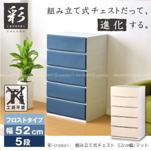 衣類収納 チェスト / 組み立て式チェスト 彩 52cm幅 5段 F525