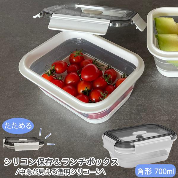 Felio たためるシリコン保存＆ランチボックス 長方形800ml F21745 「ゆうパケ送料無料...
