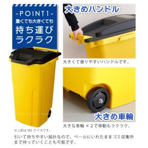 ゴミ箱 屋外 / キャスターペール 90C2 ...の詳細画像2