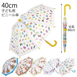 子ども用 ビニール傘 40cm / 対応身長 95〜105cm 対象 3.5〜5歳 全長 60cm キャラクター キッズ 子供用 子ども 長傘  かさ 手開き 雨具 透明 スケーター｜smile-hg