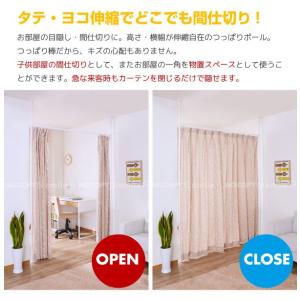【在庫処分】突ぱり間仕切カーテンポール TNP...の詳細画像1