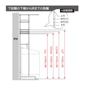 洗濯機ラック ハンガーバー付き HSR-5 「...の詳細画像5