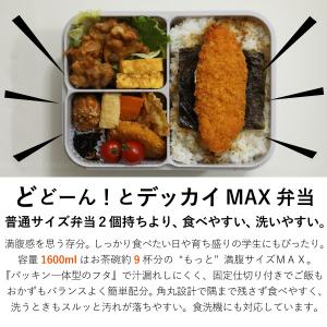 汁漏れしにくい弁当箱 抗菌ライスボーイ MAX...の詳細画像1