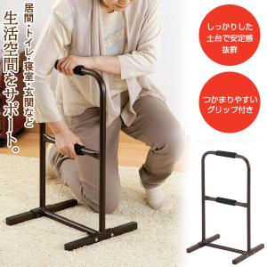 トイレや椅子に座った時の姿勢補助手すり 楽助さん2 U型 : 介護用品