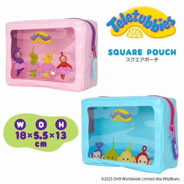 テレタビーズ スクエアポーチ 「コンパクト便」/ スクエア ポーチ 角型 クリア 窓付き PVC メ...