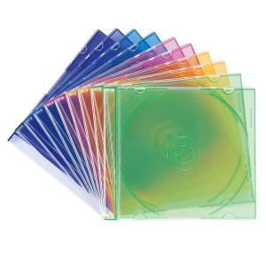 サンワサプライ FCD-PU10MXN Blu-ray・DVD・CDケース（スリムタイプ・10枚セット・5色ミックス）｜smile-honpo