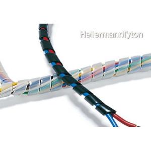 ヘラマンタイトン TS-4-W スパイラルチューブ 黒 耐候 100m巻 ケーブル保護 配線固定 (...