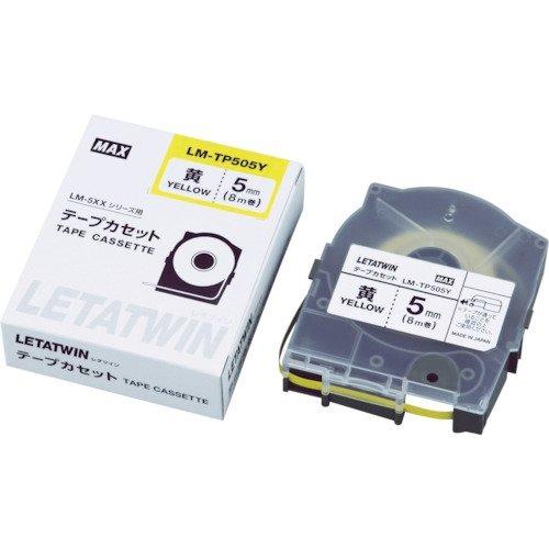 MAX マックス LM-TP505Y 黄 5mm/8m巻 レタツイン用テープカセット チューブマーカ...