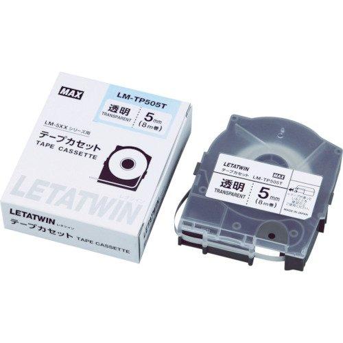 MAX マックス LM-TP505T 透明  5mm/8m巻 レタツイン用テープカセット チューブマ...