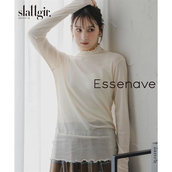 トップス 高身長 レディース シアーハイネックプルオーバー（トールサイズ）Essenave
