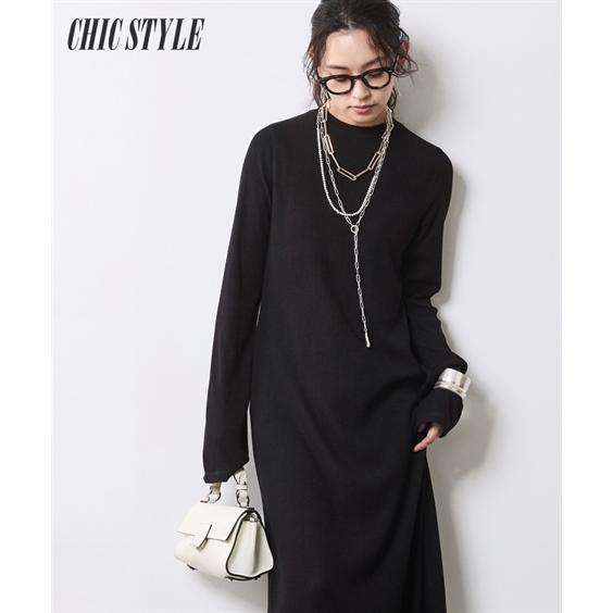 ワンピース テレコロングワンピース＜大きいサイズ有＞シックスタイル